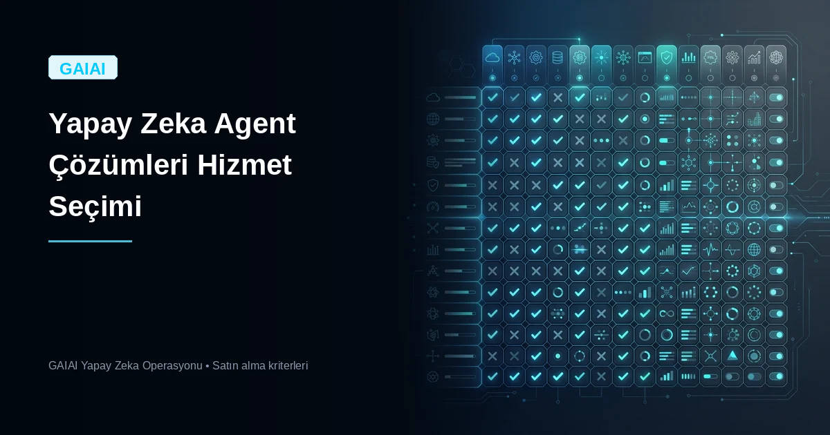 Yapay Zeka Agent Çözümleri Hizmet Seçimi 2026 Rehberi