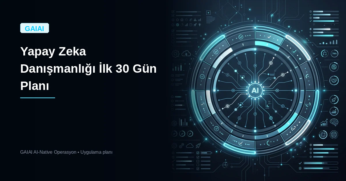 Yapay Zeka Danışmanlığı İlk 30 Gün Planı 2026 Rehberi kapak görseli