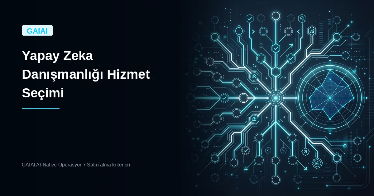 Yapay zeka danışmanlığı hizmet seçimi için bağlantı ve arama simgeleri